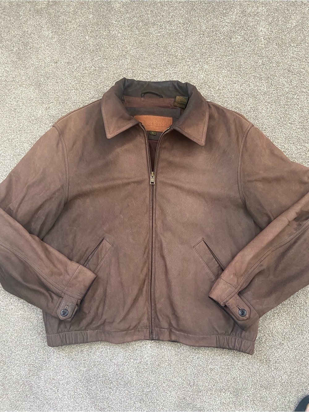 Vintage Timberland Brown Suede Bomber Jacket